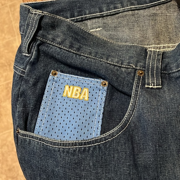 NBA customize Blue Relaxed Fit Jeans with Distressed Details size 50 32 length - Picture 6 of 7